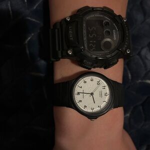 Casio Black Dual Display Smartwatch Set